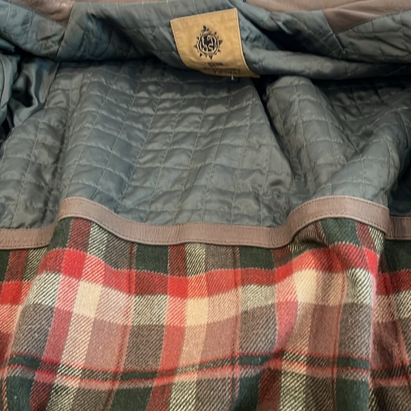 THE TERRITORY AHEAD MATTE BROWN LEATHER BOMBER MOTORCYCLE JACKET MEN'S LARGE - Picture 5 of 8